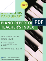 Piano Repertoire Teacher's Index