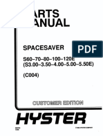 Hyster Spacesaver C004 (S60E S70E S80E S100E S120E) Forklift Parts Manual