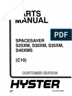Hyster Spacesaver C010 (S25XM S30XM S35XM S40XMS) Forklift Parts Manual