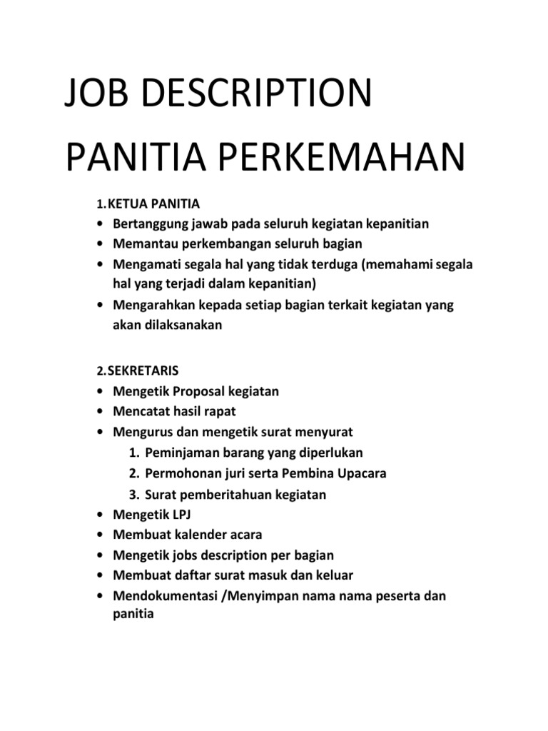 Job Description B | PDF