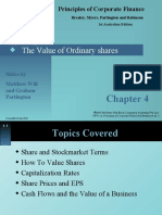The Value of Ordinary Shares: Principles of Corporate Finance