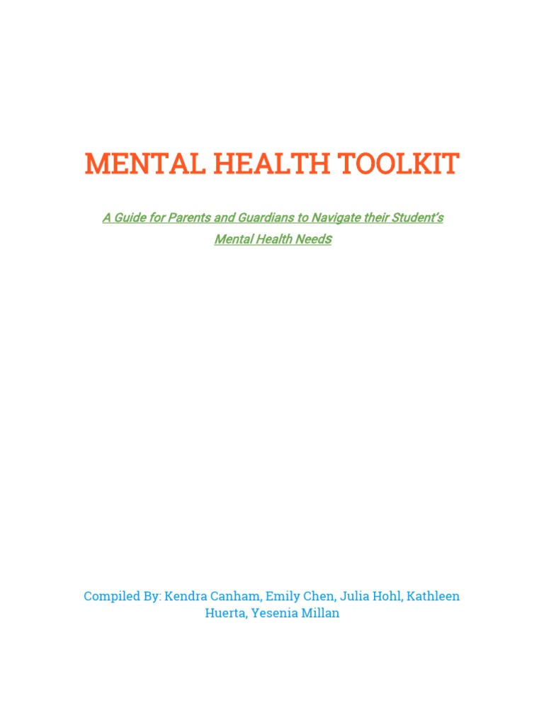 Mental Health Toolkit | PDF | Attention Deficit Hyperactivity Disorder ...