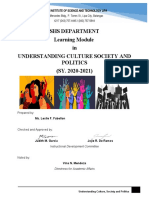Shs Department Learning Module in Understanding Culture Society and Politics (SY. 2020-2021)