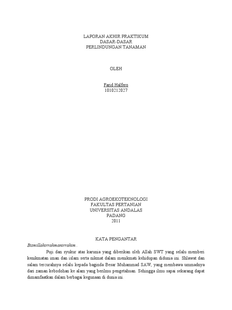 Laporan Akhir Praktikum | PDF