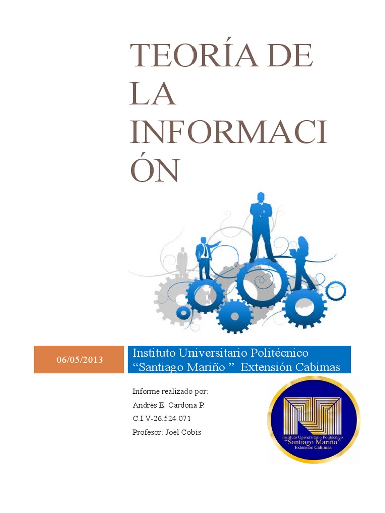 Teoría de La Información PDF Archivo de computadora Información