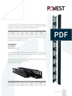 Hoja de Datos Organizador de Cables Powest