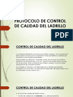 PROTOCOLO DE CONTROL DE CALIDAD DEL LADRILLO