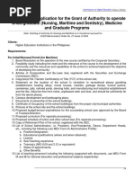 Dentistry CHED Requirements