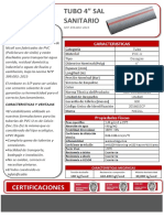 Tubos PVC-U 4 Sanitaria Clase Pesada Norma NTP 399.003:2015