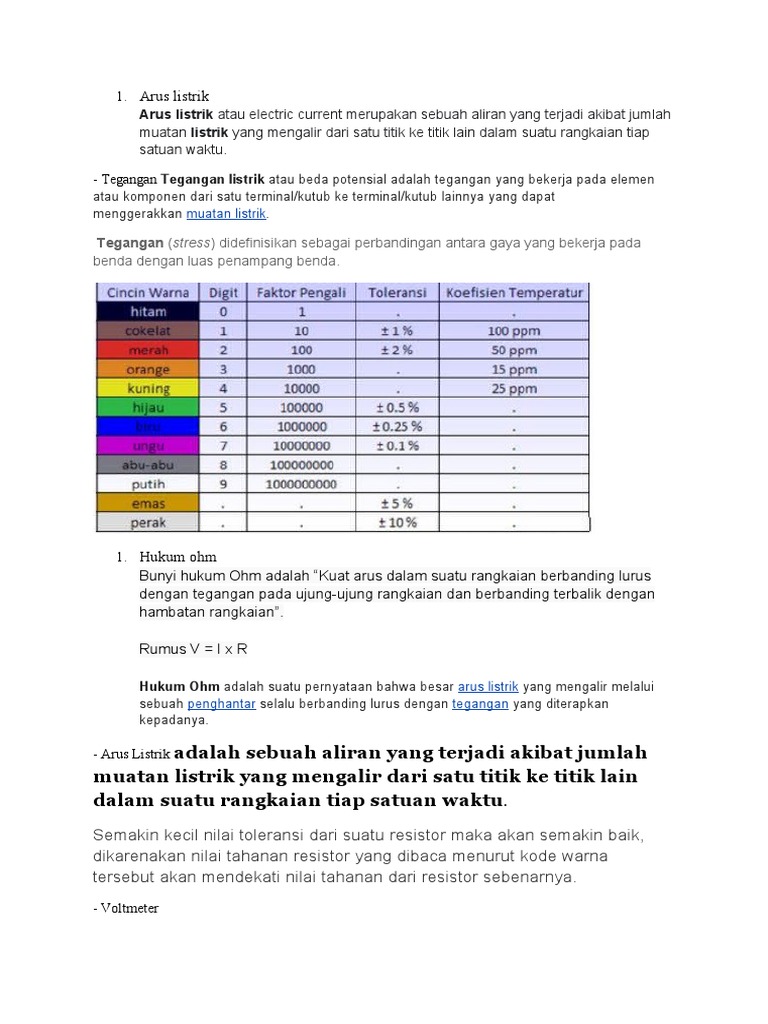 Arus Listrik: AC, DC, dan Hukum Ohm | PDF | Sains & Matematika