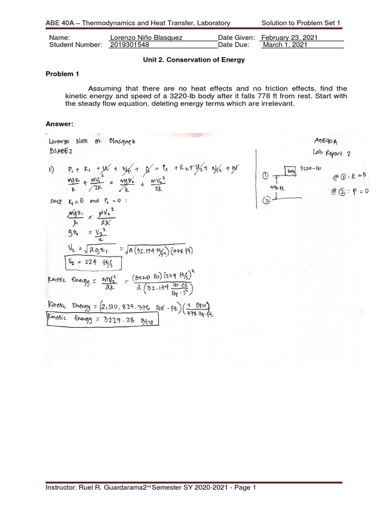 Thermodynamics Problem Set Solutions | PDF | Enthalpy | Heat