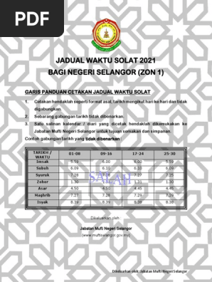 Waktusolat Zon1 2021 Pdf