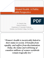 Public Health Perspective of Women's Mental Health