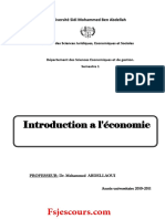 Cours Introduction à Léconomie