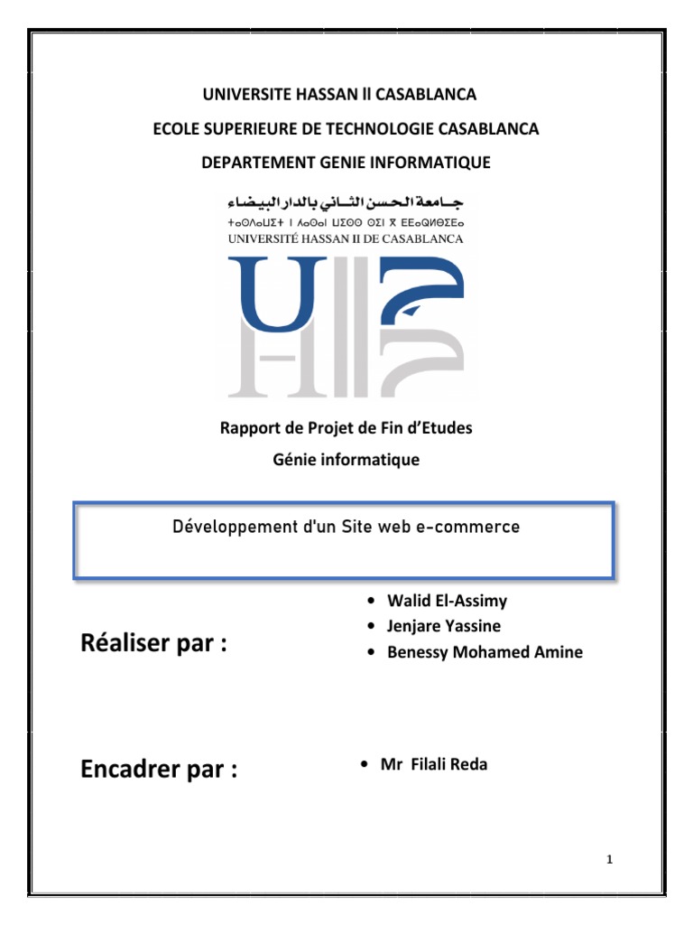 Rapport PFE Site Web ECommerce  PDF  PHP  Développement de logiciel
