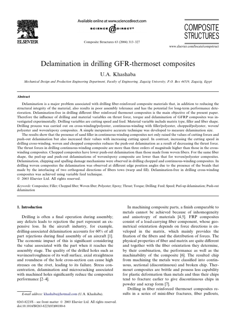 44 - Delamination in Drilling GFR-thermoset Composites | Download Free ...