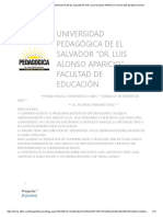 Universidad Pedagógica de El Salvador - Dr. Luis Alonso Aparicio - Facultad de Educación