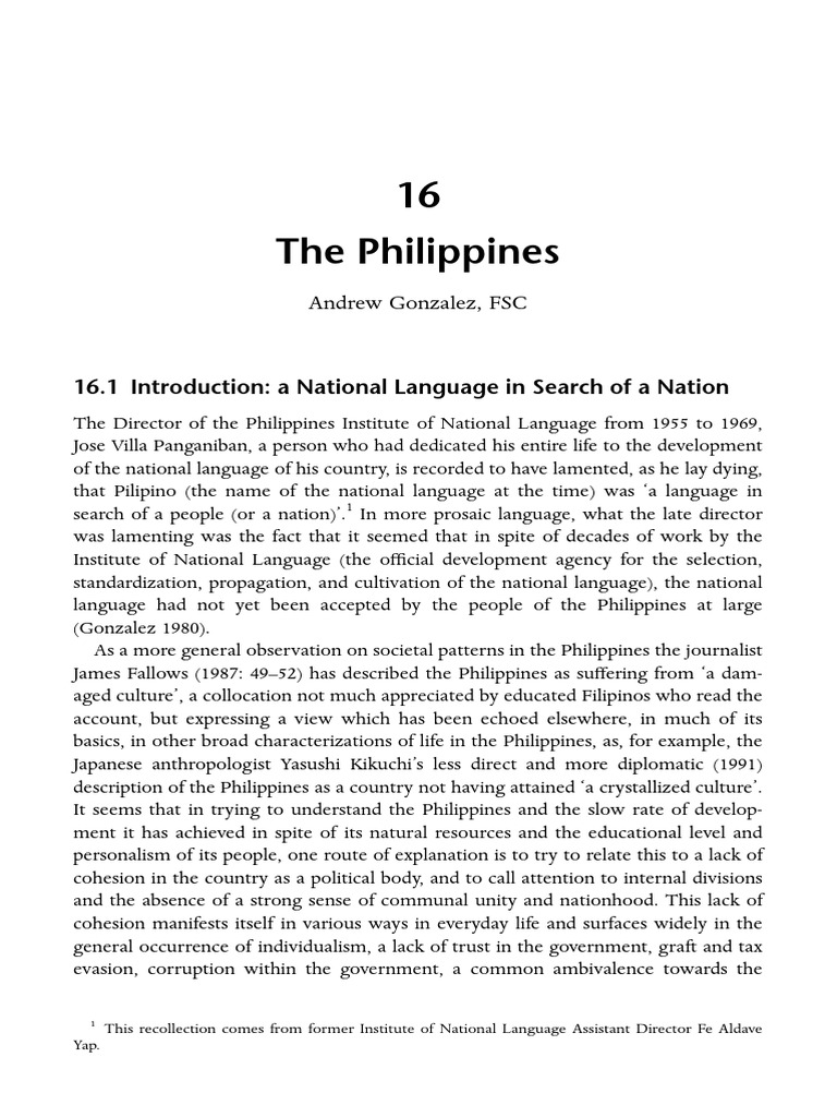 Language and Identity in the Philippines | PDF | Philippines | Tagalog ...