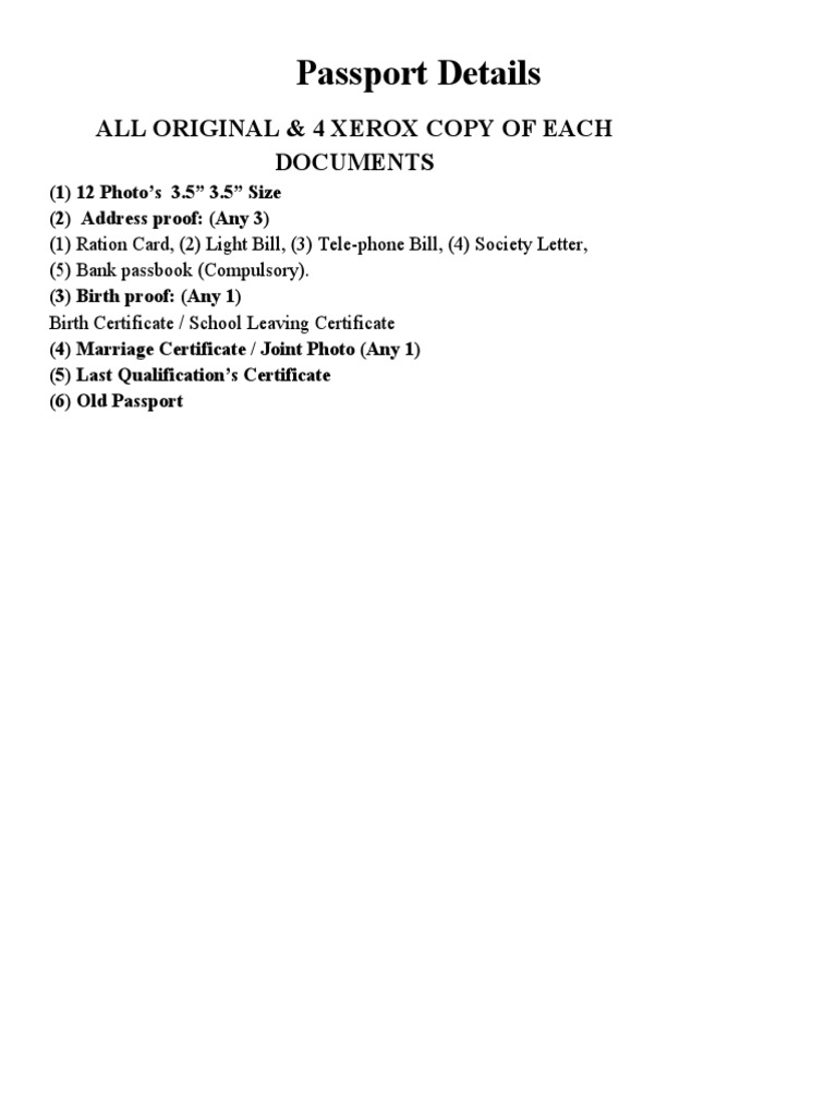 Passport Details | PDF