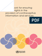 Framework For Ensuring Human Rights in The Provision of Contraceptive Information and Services