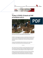 Turkey's COVID-19 Death Toll 340 As Lockdown Sets In: Advertisement