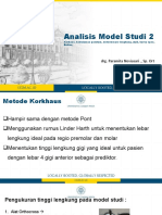 Analisis Model Studi 2: Metode Korkhaus, Kedalaman Palatum, Determinasi Lengkung, ALD, Kurva Spee, Bolton