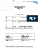 Protocolo de Seguridad y Bioseguridad. Ingenieria Elite 2021.