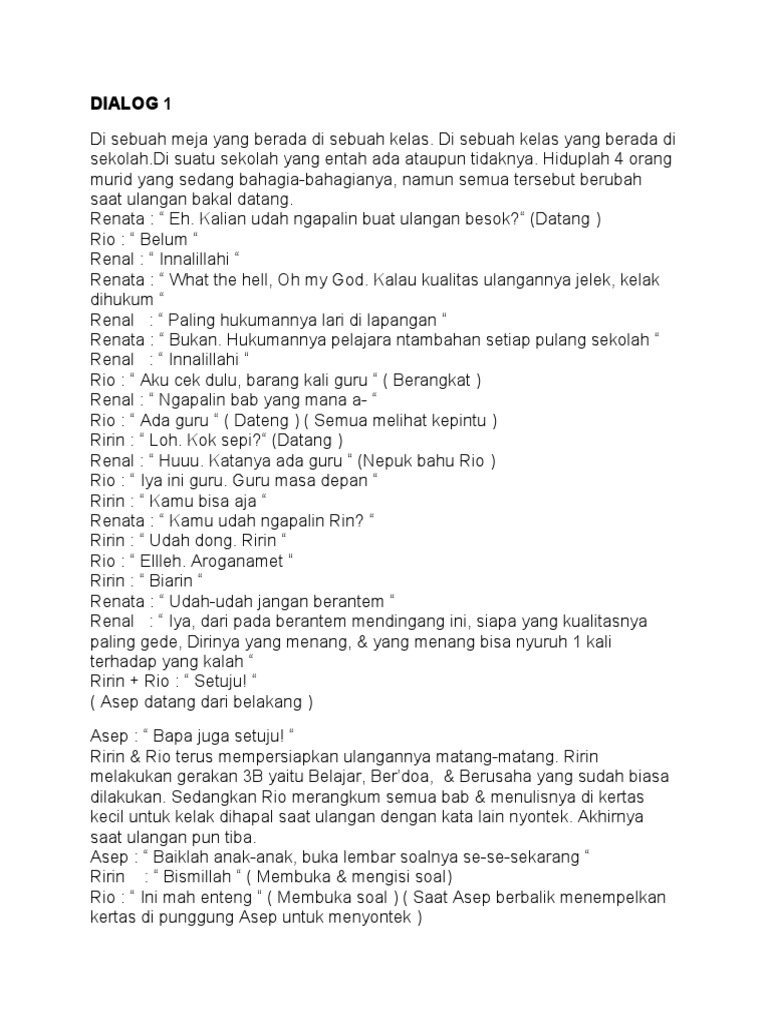 Contoh Dialog | PDF