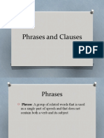 Phrases and Clauses