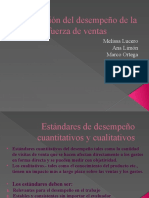 Evaluación Del Desempeño de La Fuerza de Ventas: Melissa Lucero Ana Limón Marco Ortega Orlando Torres