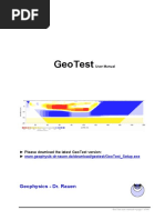 Geotest: Geophysics - Dr. Rauen