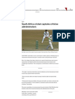 South Africa Cricket Captains Criticise Administrators: Advertisement