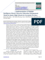 An Analysis on the implementation of Multiple Intelligence-Based Character Education Management Model in Junior High Schools in Gorontalo Province