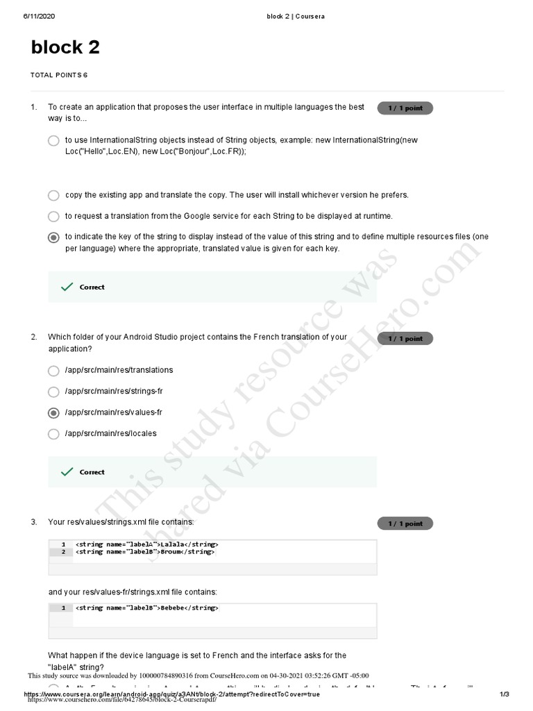 This Study Resource Was: Block 2 | PDF | Mobile App | Android ...