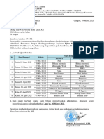 Surat Jadwal Ujian Sekolah Kelas XII