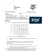 ST Aloysius' College Year 12 General Mathematics Open Book Assessment