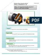 Recommendation of Inspection/replacement of Hot Parts in Axial Turbocharger