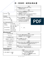 名詞、動詞、形容詞、副詞出現位置