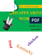 Disappearing Words!: Esl Word Game
