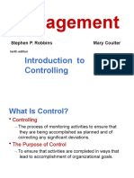 Management: Introduction To Controlling