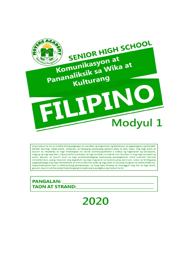 Filipino SHS Quarter 2 | PDF