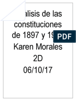 Análisis de Las Constituciones de 1897 y 1906