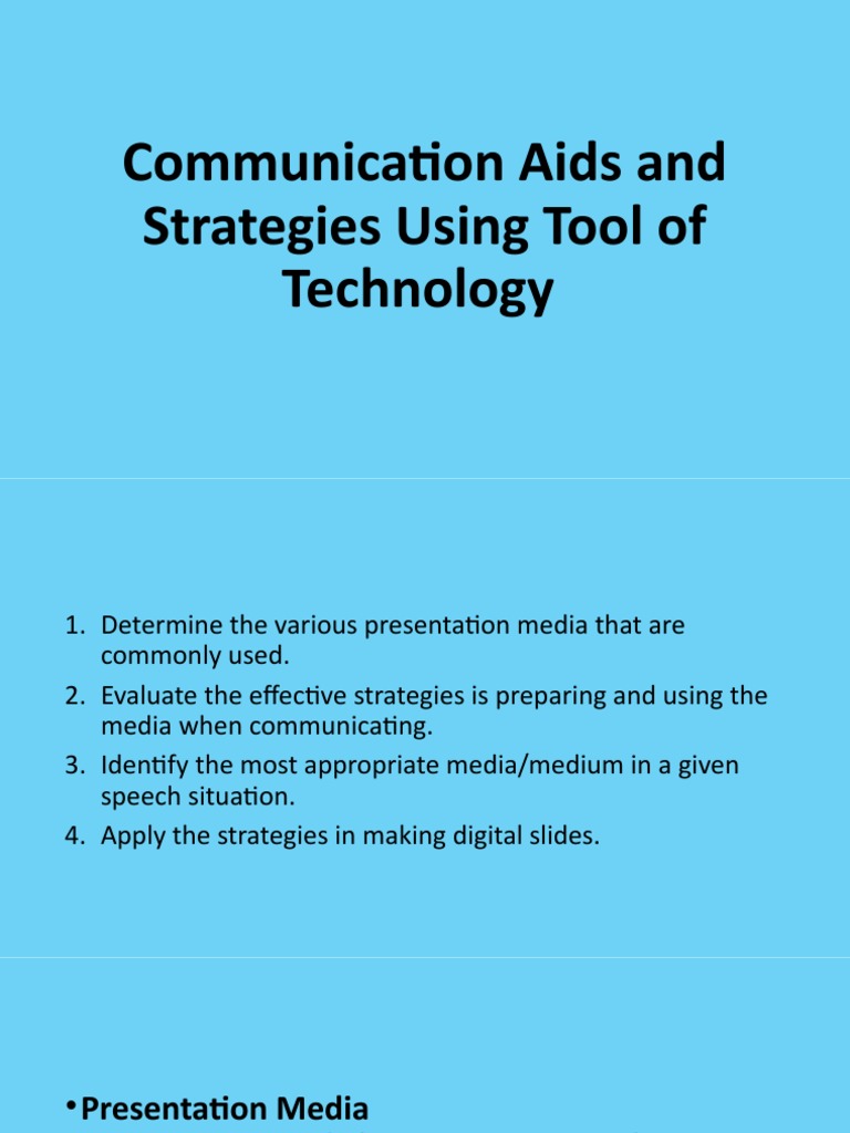 Communication Aids and Strategies Using Tool of Technology PDF
