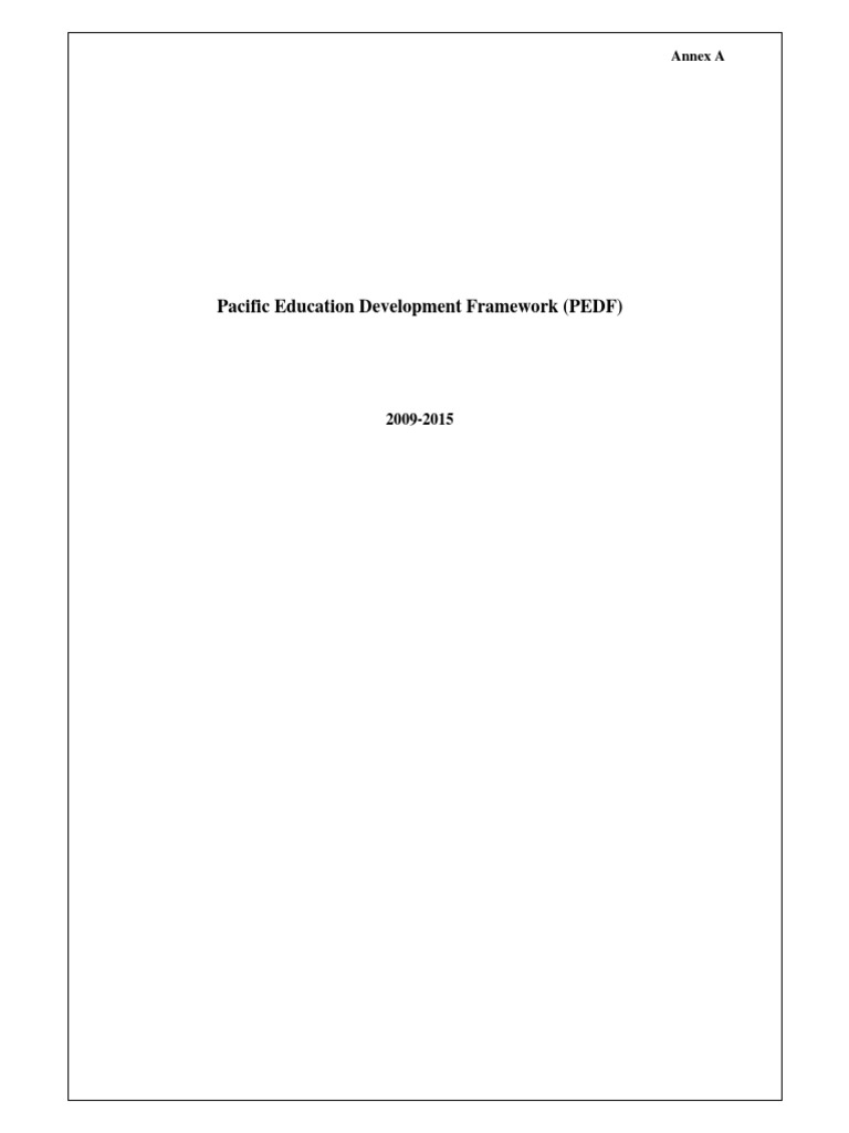 Pacific Education Development Framework 2009 | PDF | Vocational ...