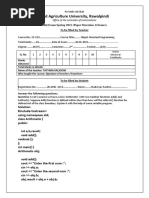 Arid Agriculture University, Rawalpindi: Mid Exam Spring 2021 (Paper Duration 12 Hours) To Be Filled by Teacher