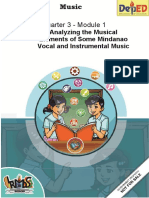 Quarter 3 - Module 1: Analyzing The Musical Elements of Some Mindanao Vocal and Instrumental Music