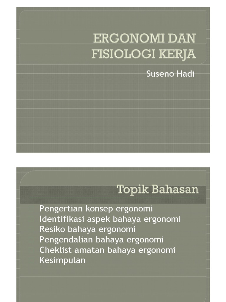 Ergonomic Risks and Solutions at Work | PDF | Human Factors And ...