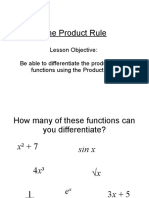 Product Rule Differentiation