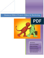 Business Ethics Project: Ethics in Marketing