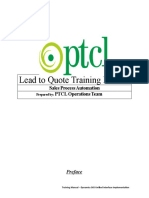 Lead To Quote Training Manual: Sales Process Automation PTCL Operations Team